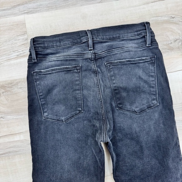 Frame Denim Le High Straight Release Hem Jeans black gray Sz 28 - Picture 3 of 9